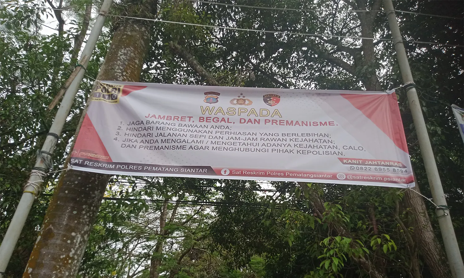 Polres Pematang Siantar Diminta Tegas TumpasÂ Begal, Masyarakat: Bukan Sekadar Pasang Spanduk