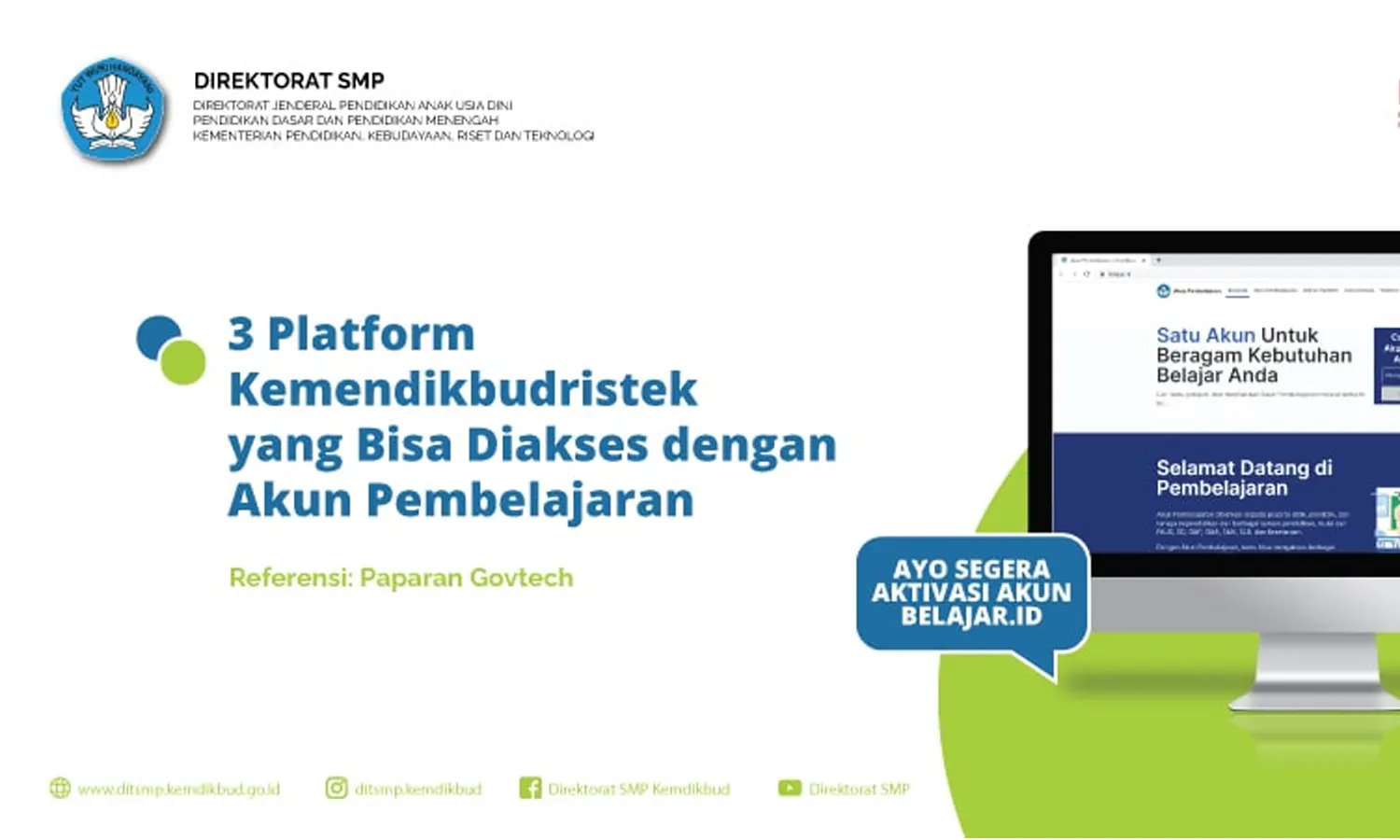 Tiga Platform Kemendikbudristek yang Dapat Diakses dengan Akun Pembelajaran