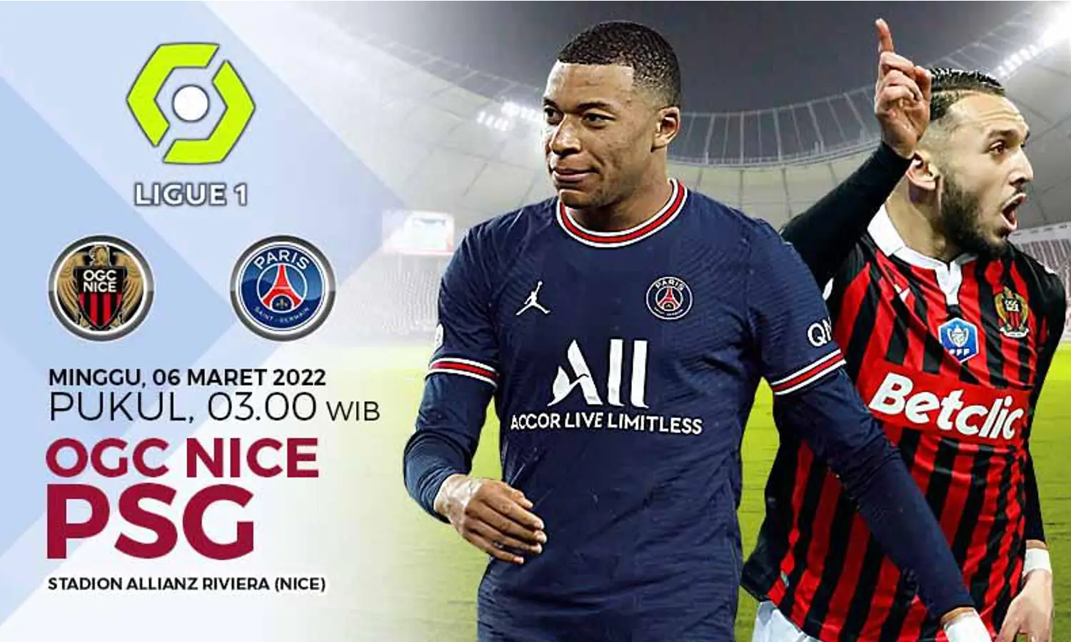 Rekor Pertemuan, Statistik, dan Prediksi Pertandingan Nice vs PSG