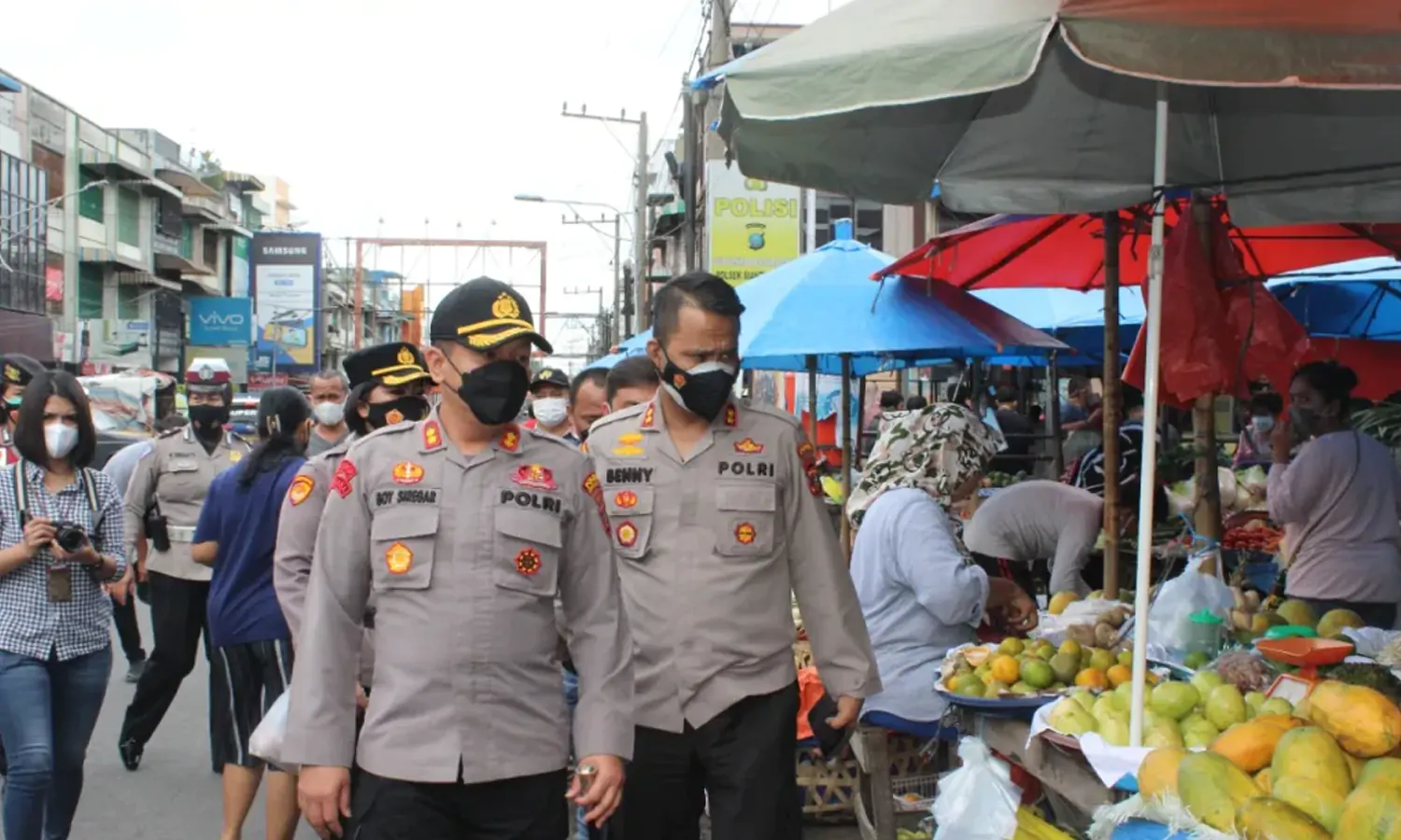 Antisipasi Premanisme, Kapolres Pematangsiantar Blusukan di Pasar Horas