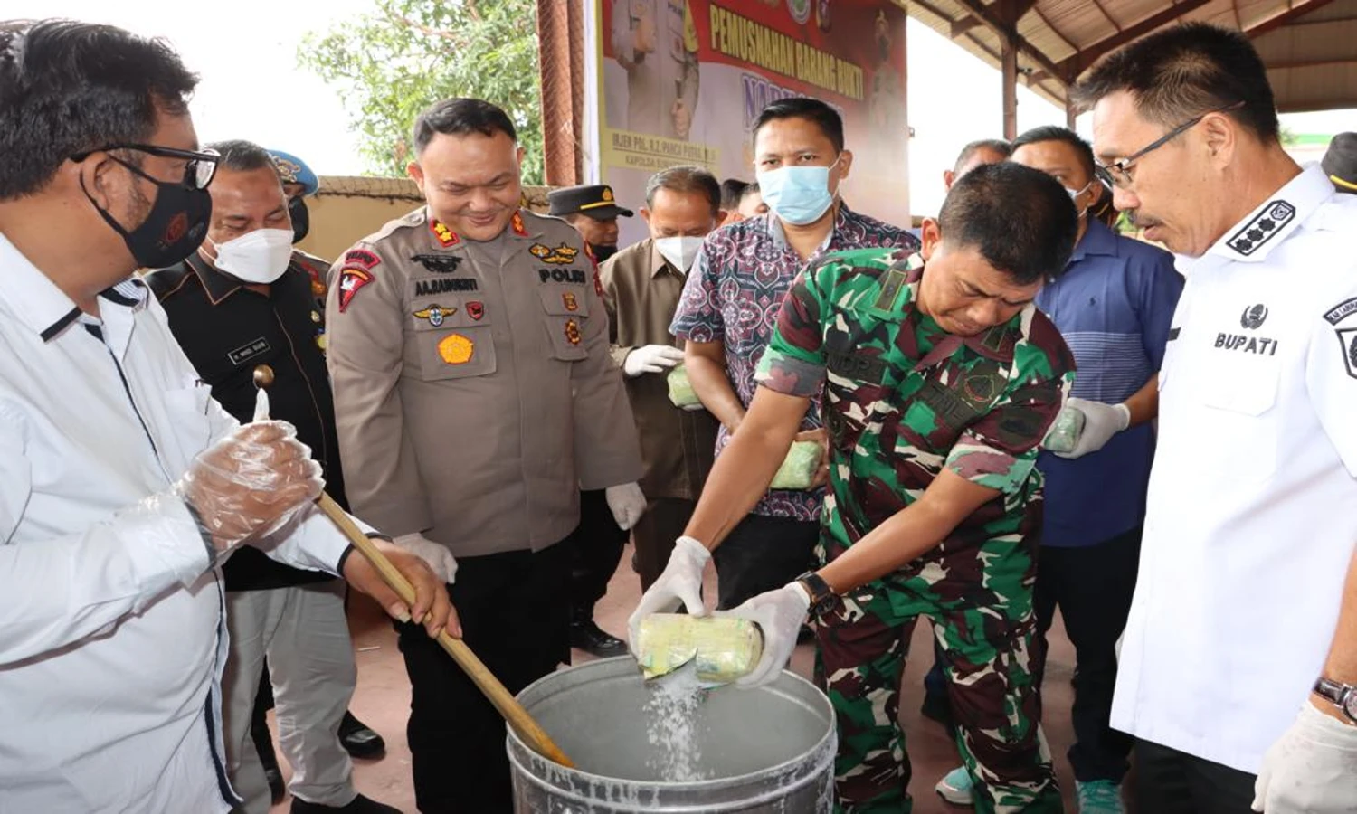 Sebanyak 25.884 Gram Sabu dan 9.206 Butir Pil Ekstasi Dimusnahkan Oleh Polres Labuhanbatu