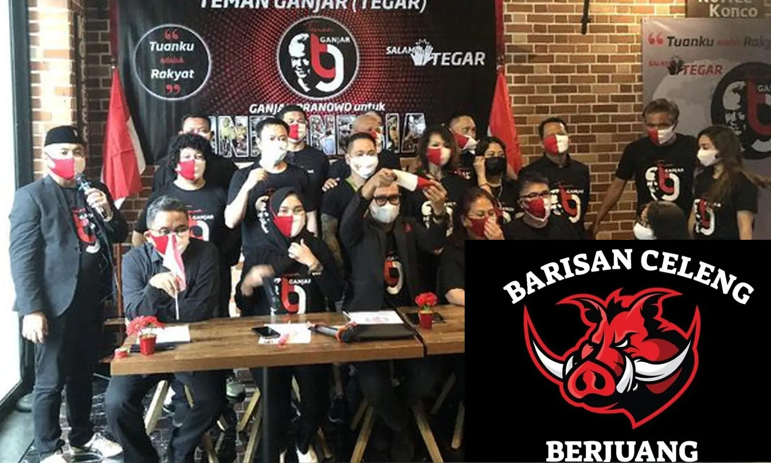 Kader PDIP Simpatisan Ganjar Pranowo Bikin barisan berlogo Celeng