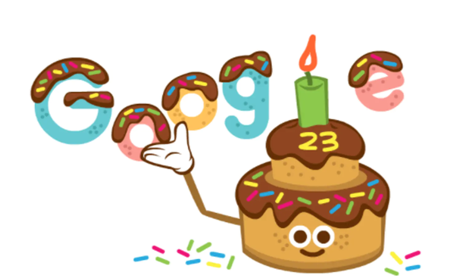 Google Rayakan Ulang Tahun ke-23 lewat Doodle Bentuk Kue
