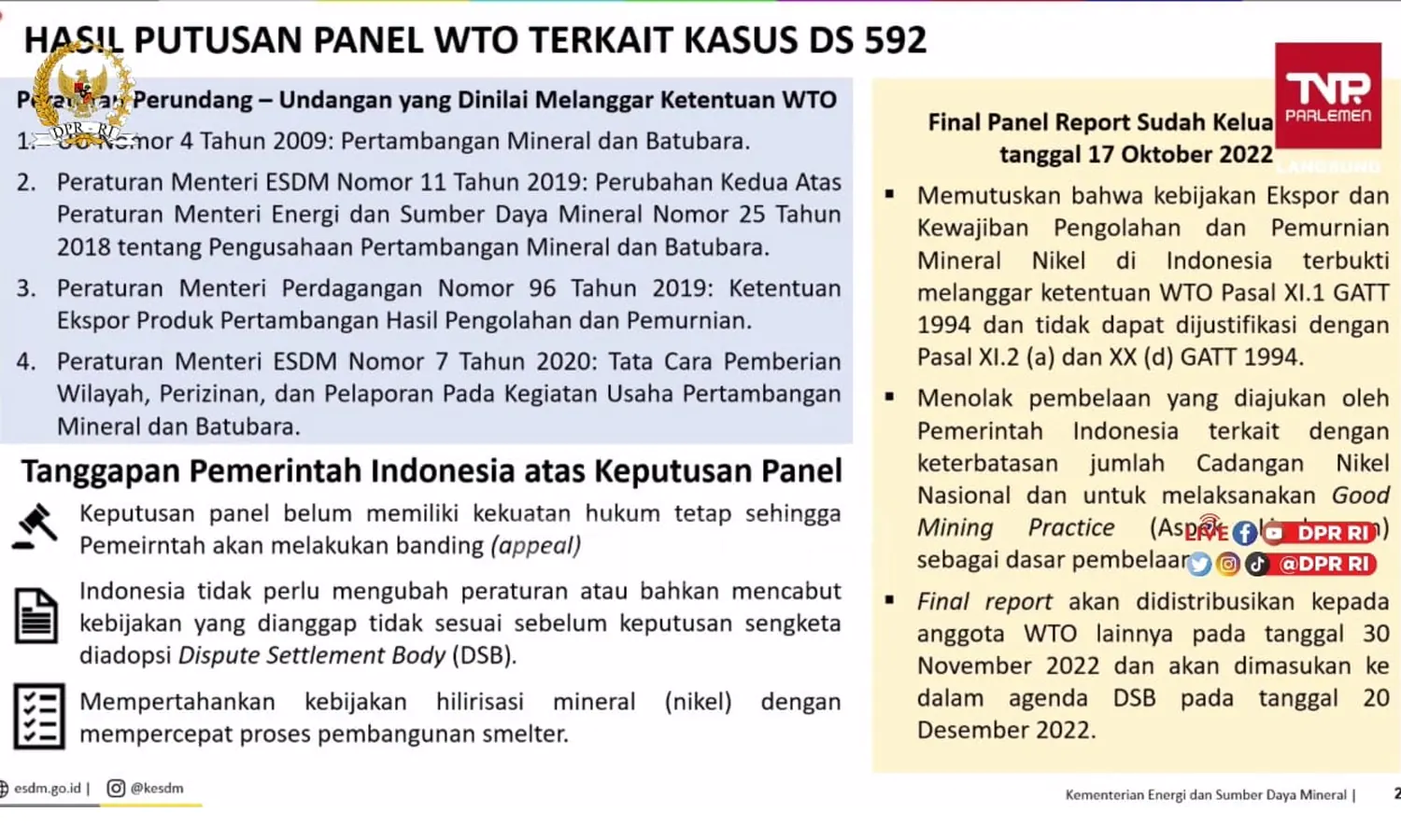 Kalah Gugatan di WTO, Akankah Indonesia Kembali Membuka Keran Ekspor Nikel?