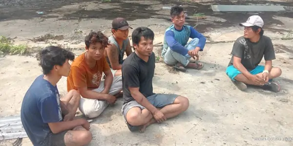 Enam Pemuda Diringkus Usai Memebongkar Sebuah Pabrik di Jalan Medan Siantar