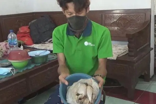 Sejumlah Warga Jombang Terpaksa Buang Ayam Bantuan BPNT Karena Busuk