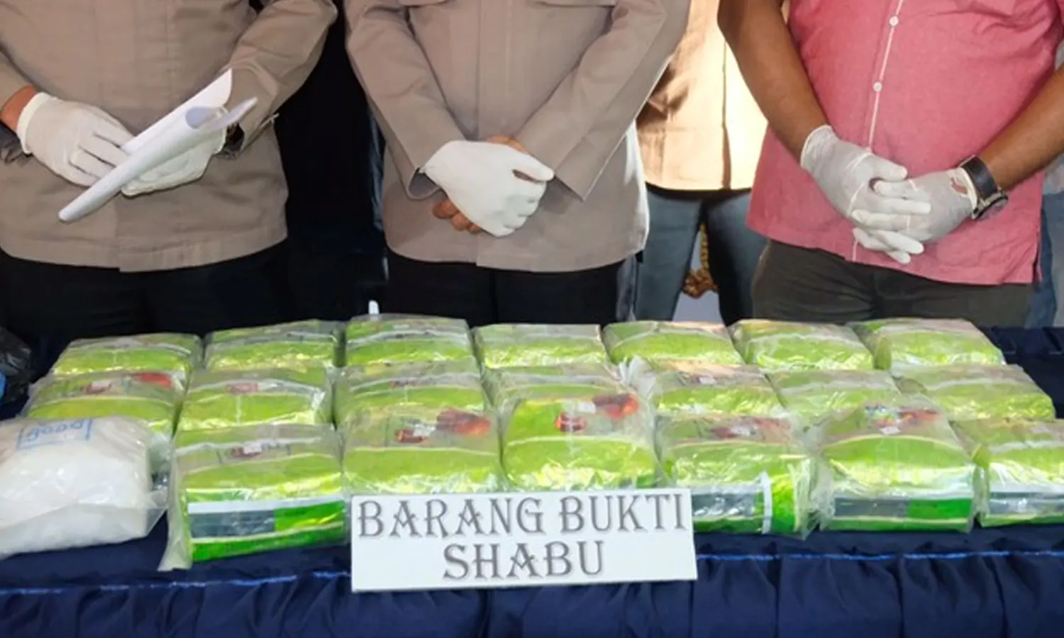 Polisi Gagalkan Peredaran Sabu 21 Kg di Sumut