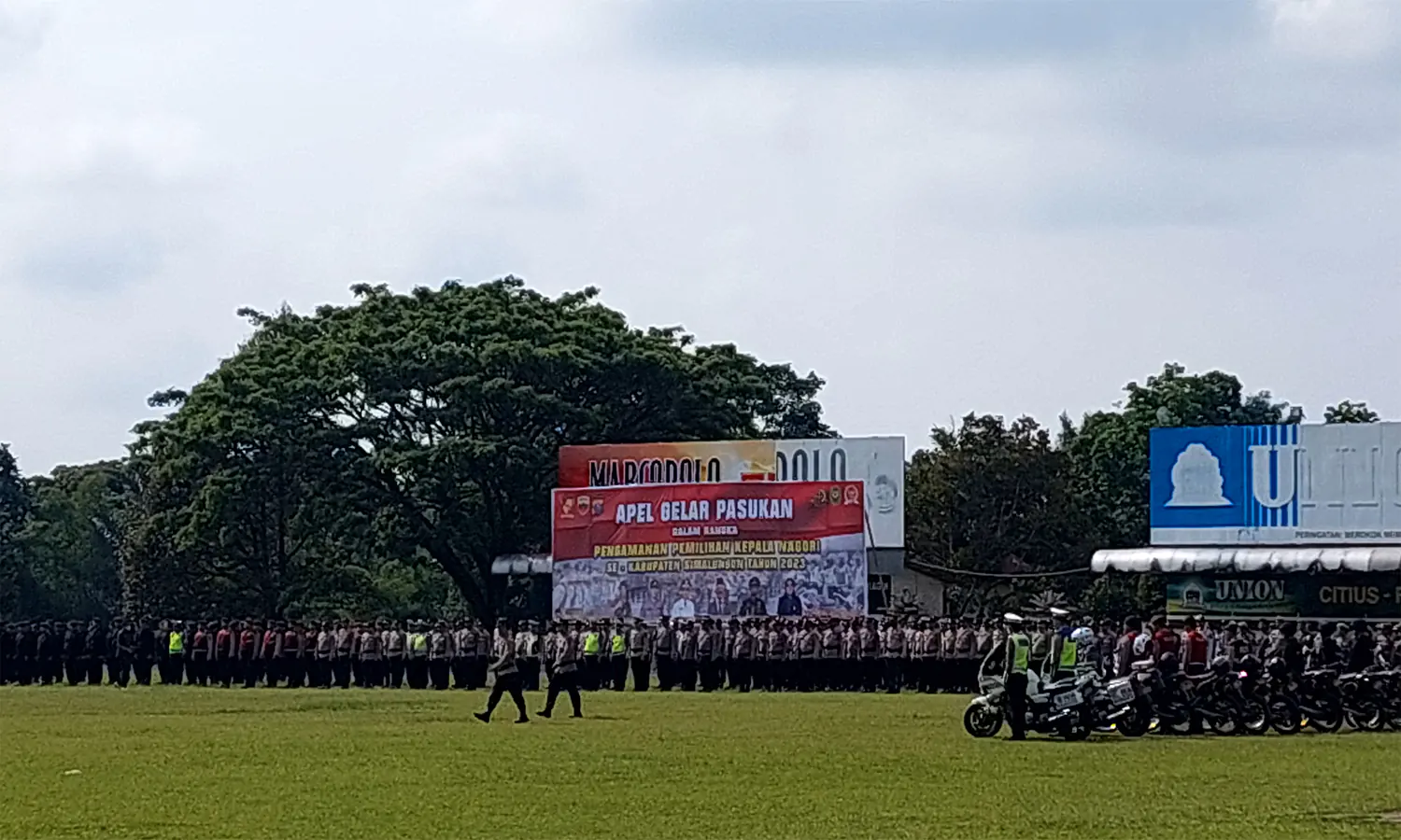 1.605 Tim Pengamanan Pilpanag 2023 Simalungun Gelar Pasukan