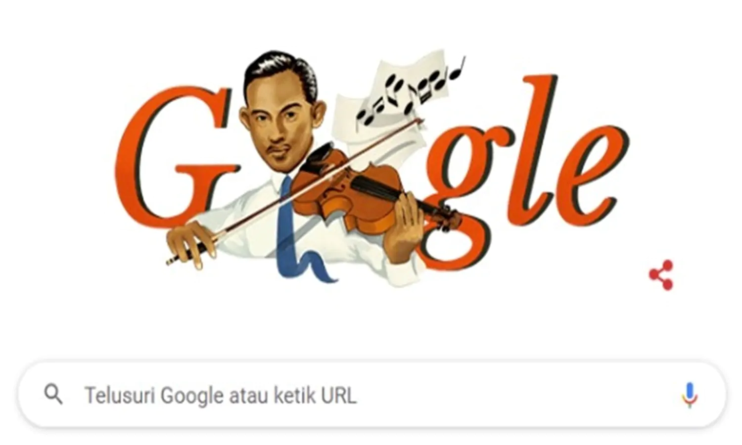 Ismail Marzuki Jadi Ikon Google Doodle Hari Ini, Siapa Dia?