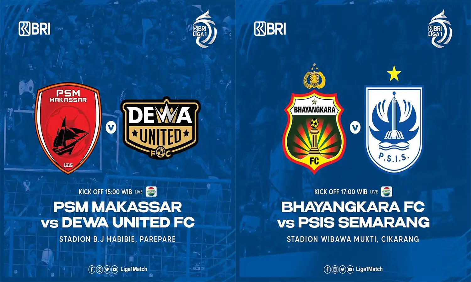 Jadwal BRI Liga 1 2022/2023 Hari Ini: PSM Makassar vs Dewa United, Bhayangkara vs PSIS Semarang