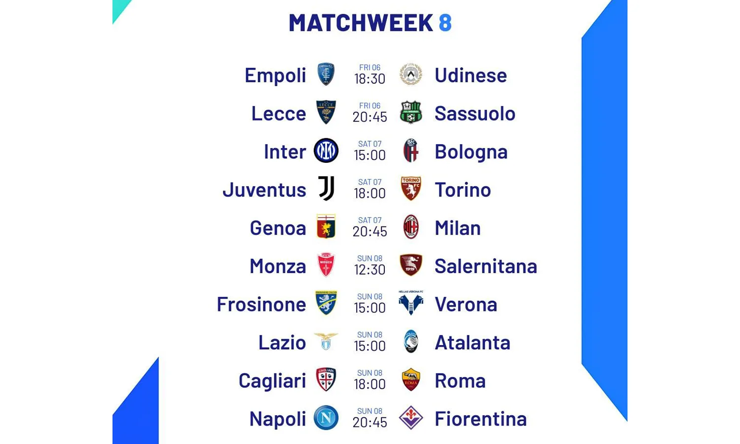 Jadwal Giornata Ke-8 Liga Italia 2023/2024: Ada Derbi Turin, Juventus vs Torino!