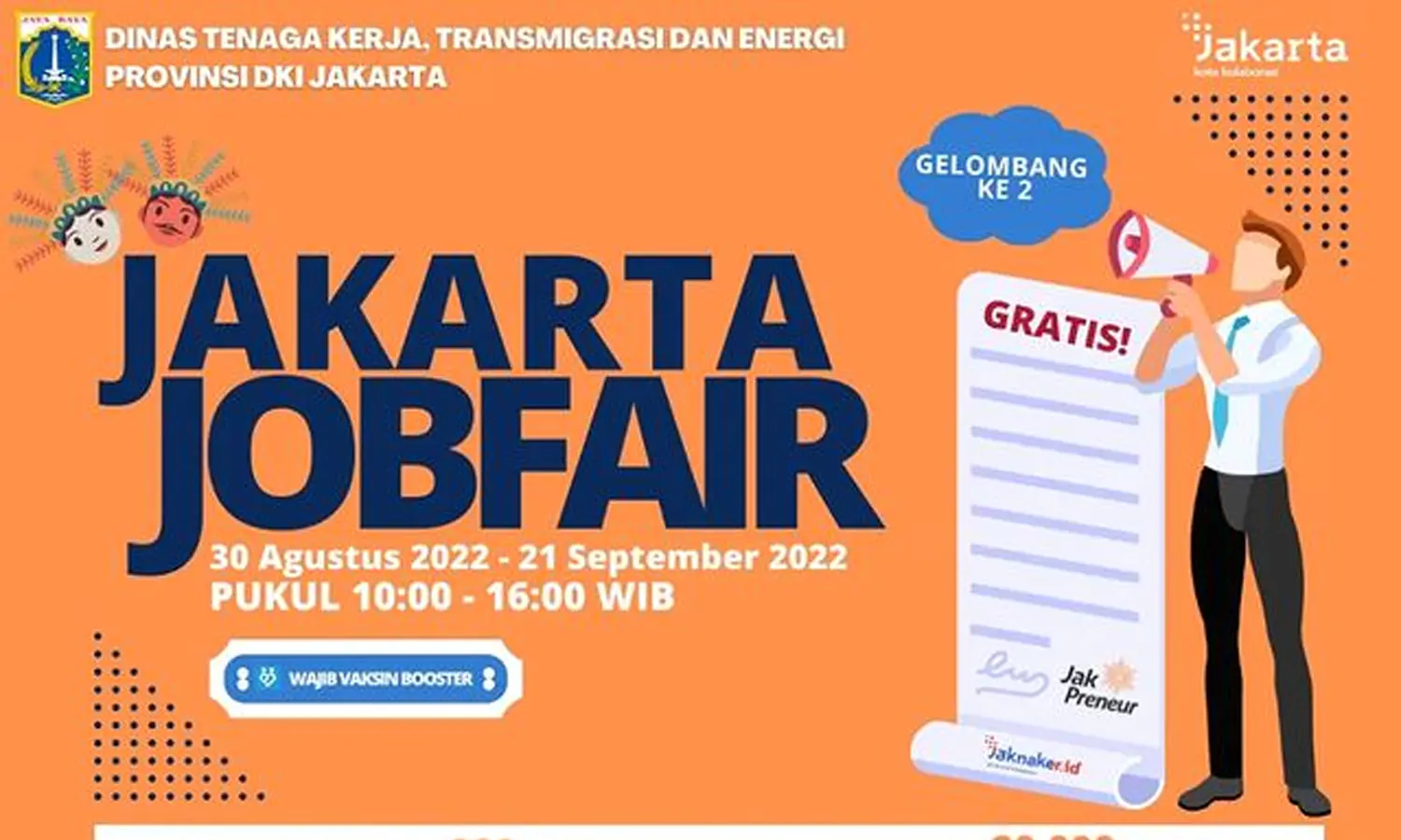 Disnakertrans DKI Jakarta Buka Job Fair, Tersedia Lebih dari 20 Ribu Lowongan