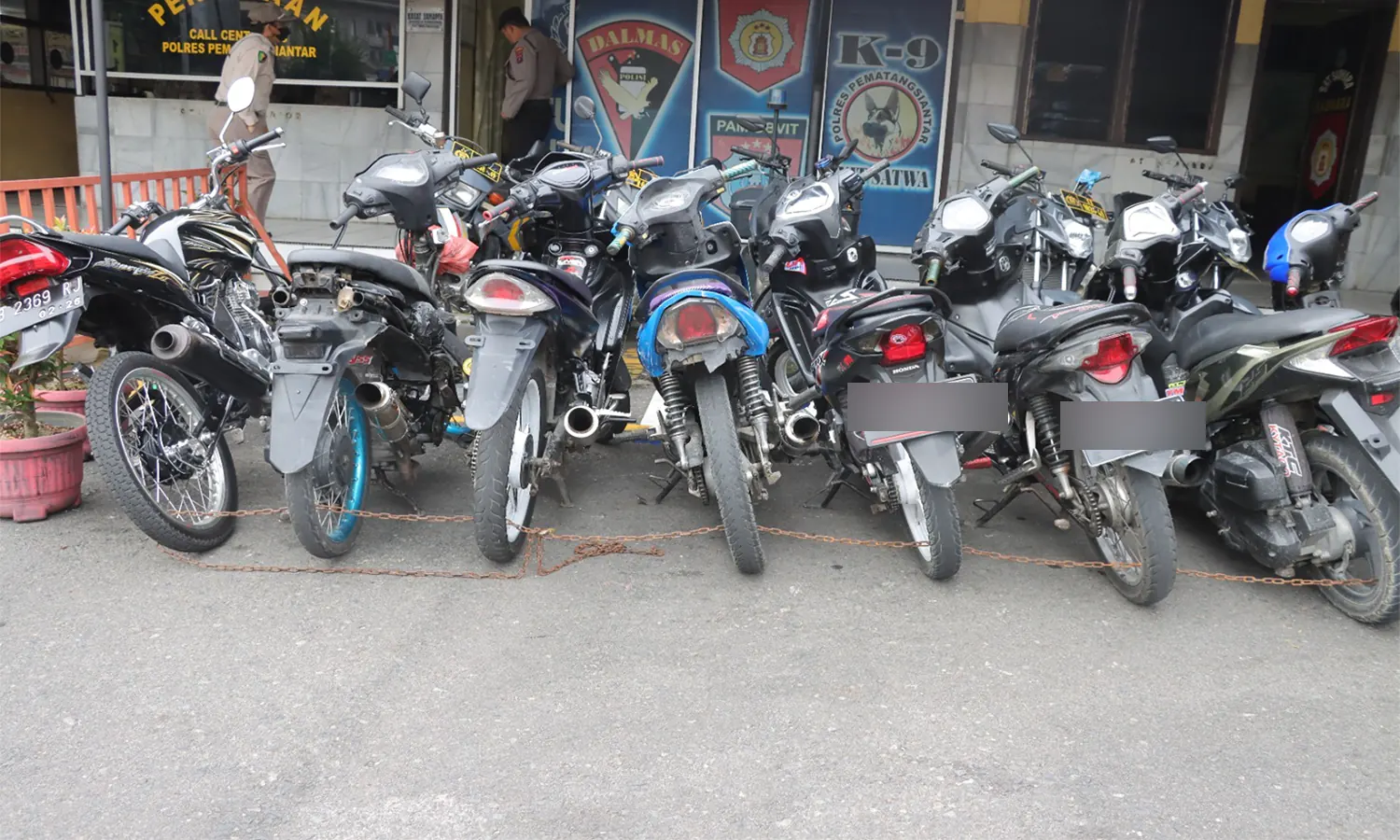 Puluhan Knalpot Blong Diamankan di Pematang Siantar