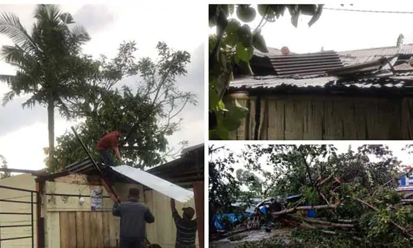 Angin Kencang Rusakkan Sebuah Masjid, Sebuah Gudang dan 28 Rumah Warga