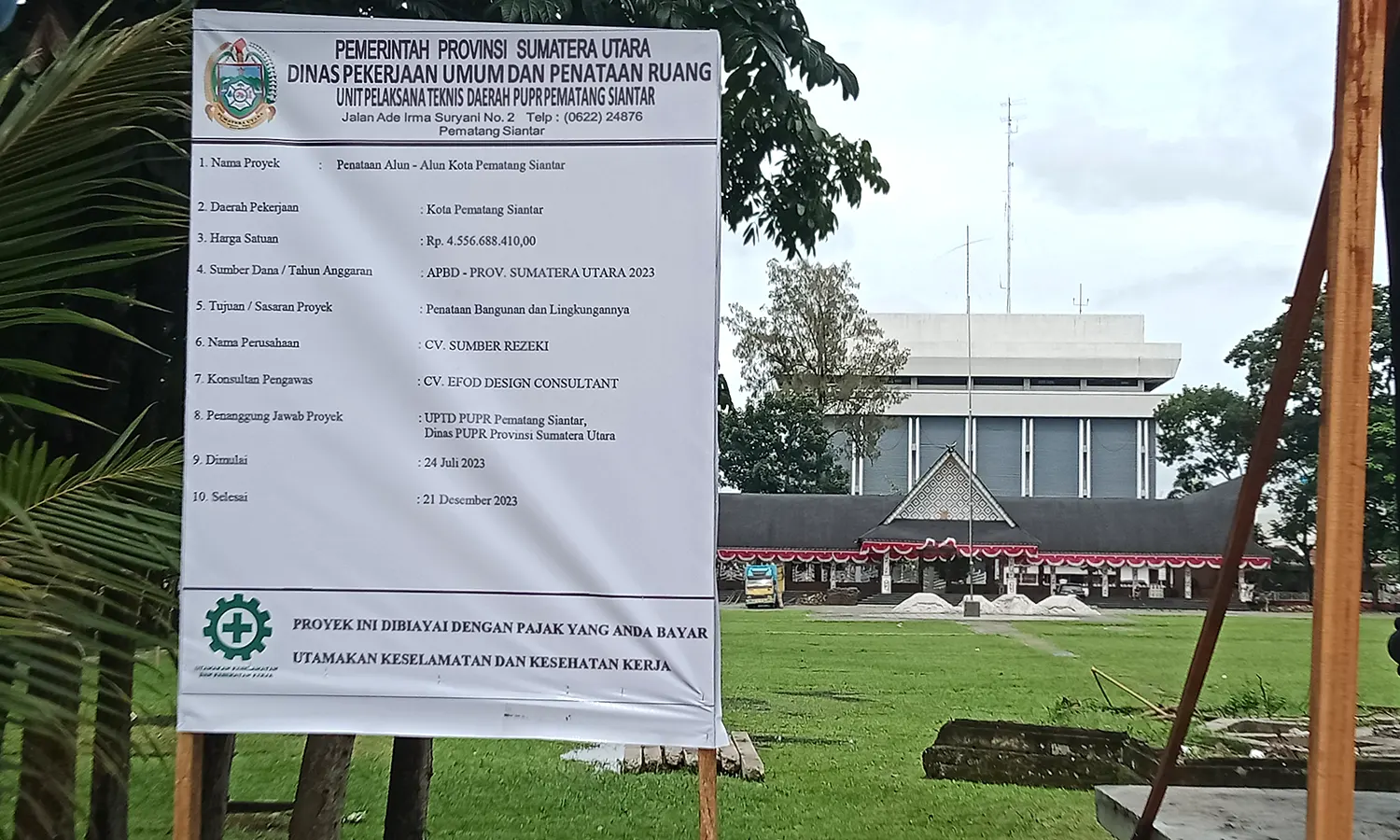 Habiskan Rp4,8 Miliar, Anggaran Penataan Lapangan Adam Malik Pematang Siantar Lebih Baik untuk Pemulihan Ekonomi