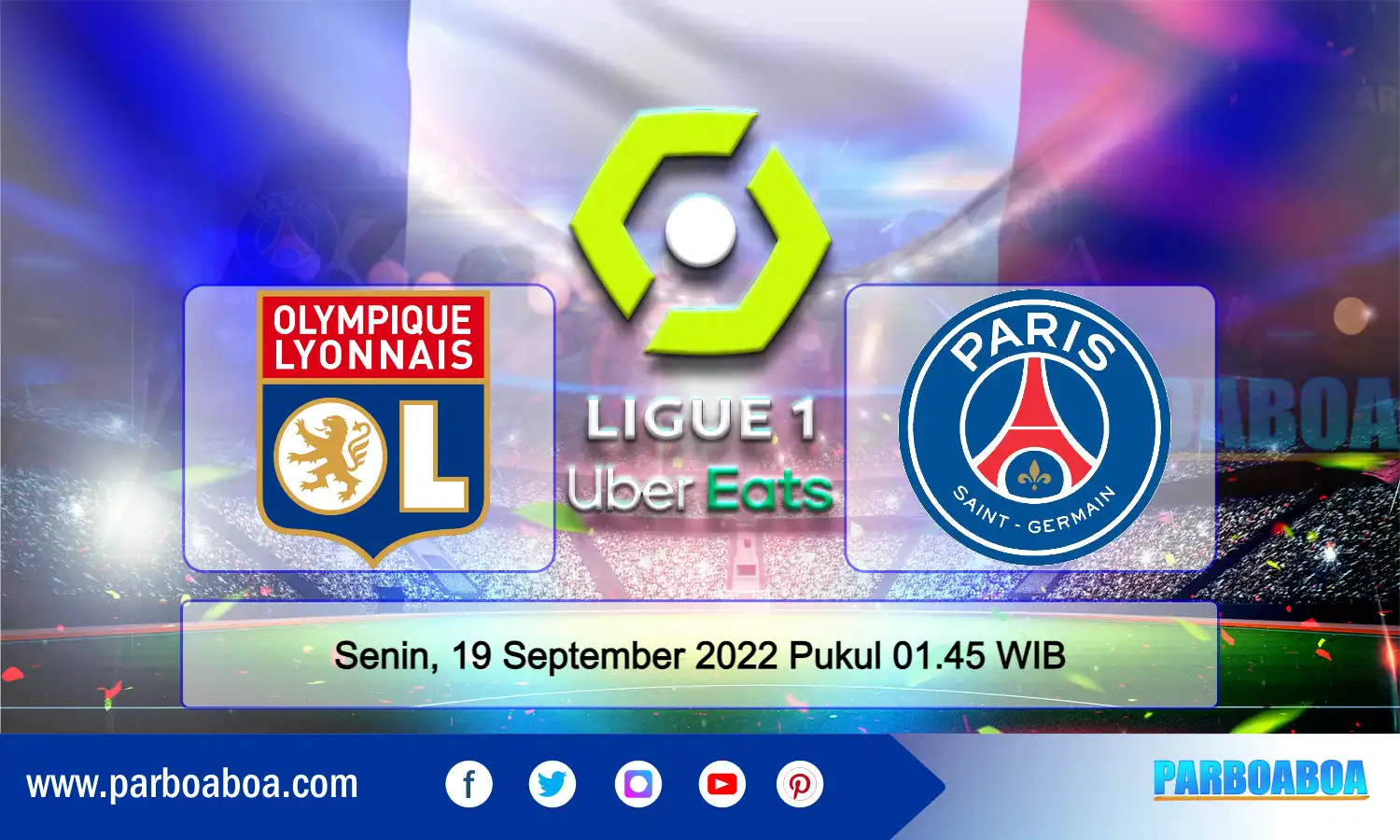 Prediksi Liga Prancis 2022/2023: Olympique Lyon vs Paris Saint-Germain