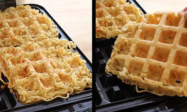 Kreasi Mi Instan, Yuk Bikin Waffle Mi Keju Telur Empuk!