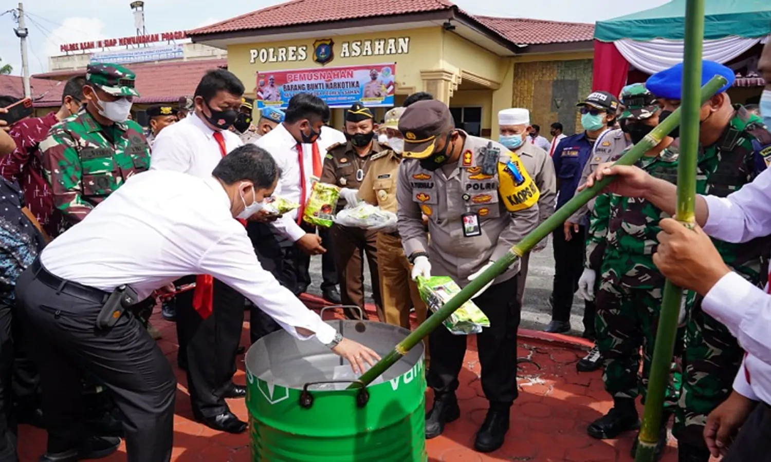 Polres Asahan Rebus 62 Kg Sabu Hasil Tangkapan 2 Bulan Terakhir