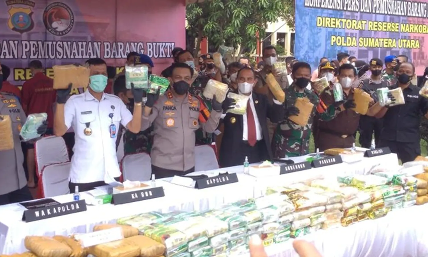 Polda Sumut juga Lakukan Pemusnahan Barang Bukti 203 Kg Sabu