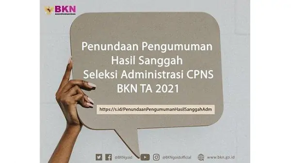 Pengumuman Hasil Sanggah Administrasi CPNS Ditunda Sampai 20 Agustus 2021