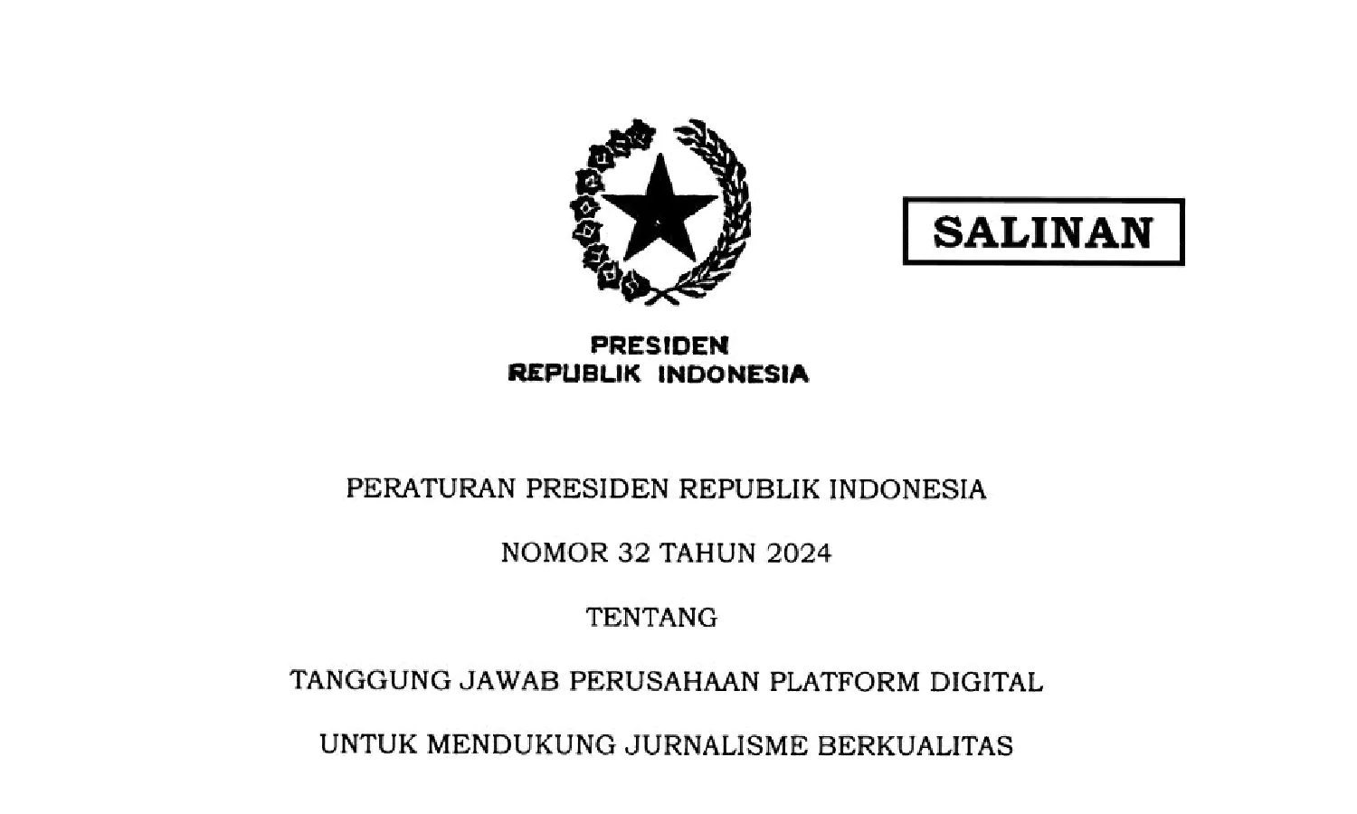 Perpres Publisher Rights Harus Adil Bagi Perusahaan dan Pekerja Media