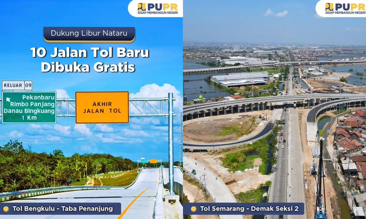 Cegah Kemacetan, Kementerian PUPR Buka 10 Tol Gratis Selama Libur Nataru 2023