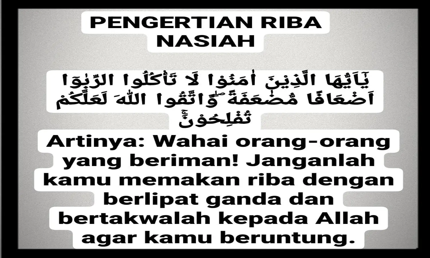Pengertian Riba Nasiah, Lengkap dengan Contoh dan Larangannya