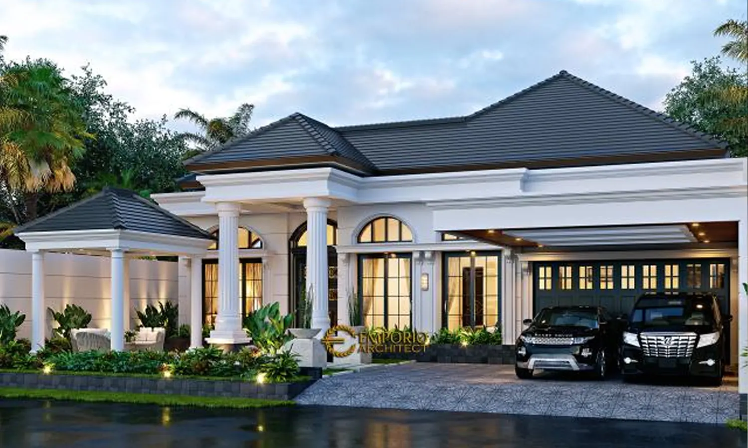 7 Inspirasi Rumah Klasik Eropa 1 Lantai, Modern dan Menawan