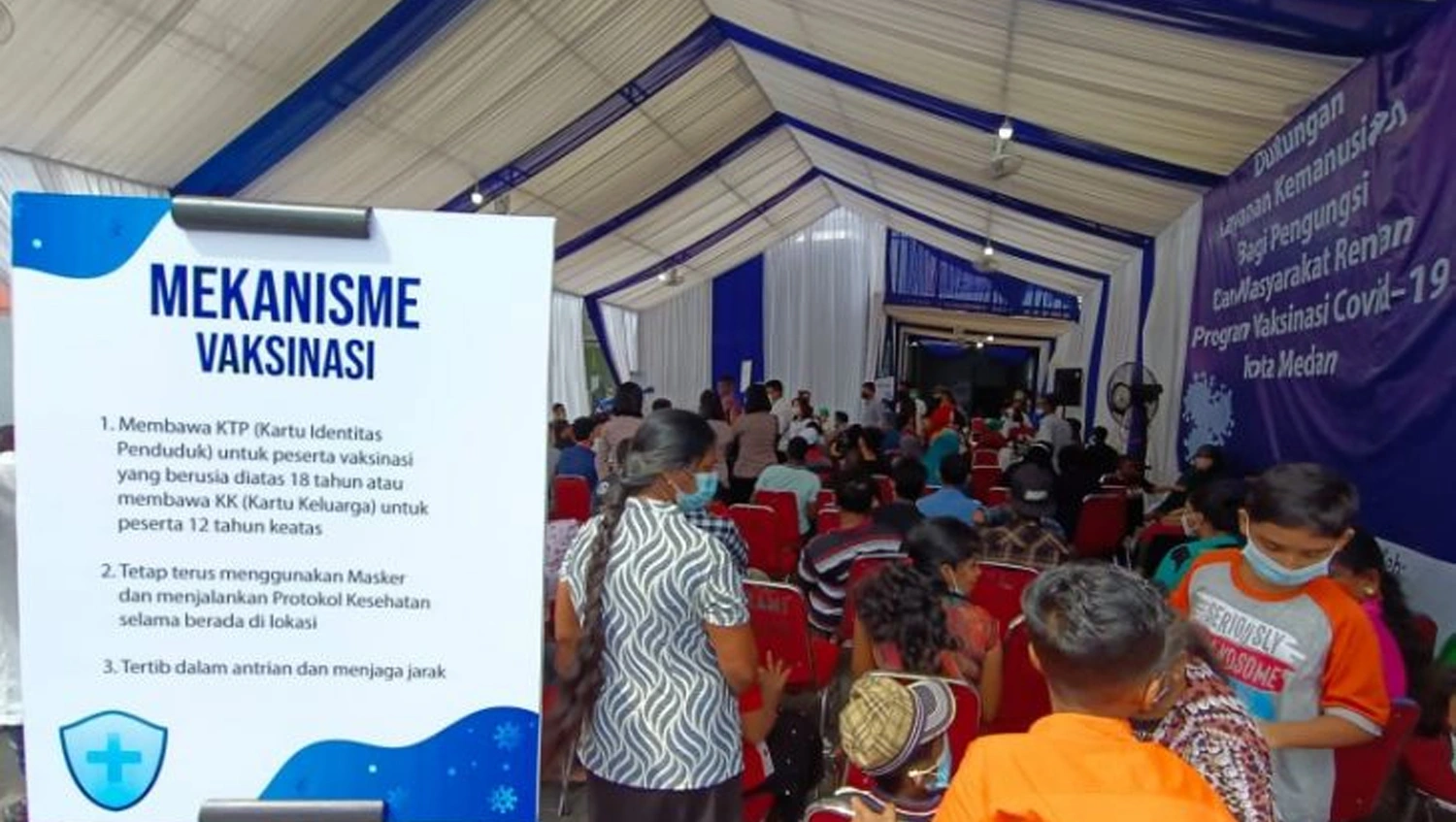 Sekelompok Imigran yang ada di Medan Sudah mulai Divaksin Covid-19