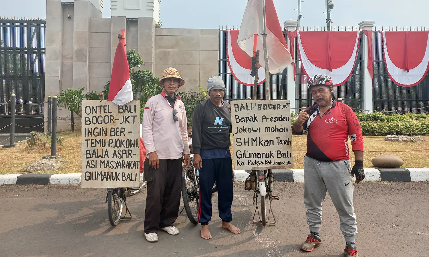 Minta Jokowi Selesaikan Sengketa Tanah Warga dengan Pemkab Jembrana, Tiga Warga Gilimanuk Nekat Bersepeda ke Jakarta