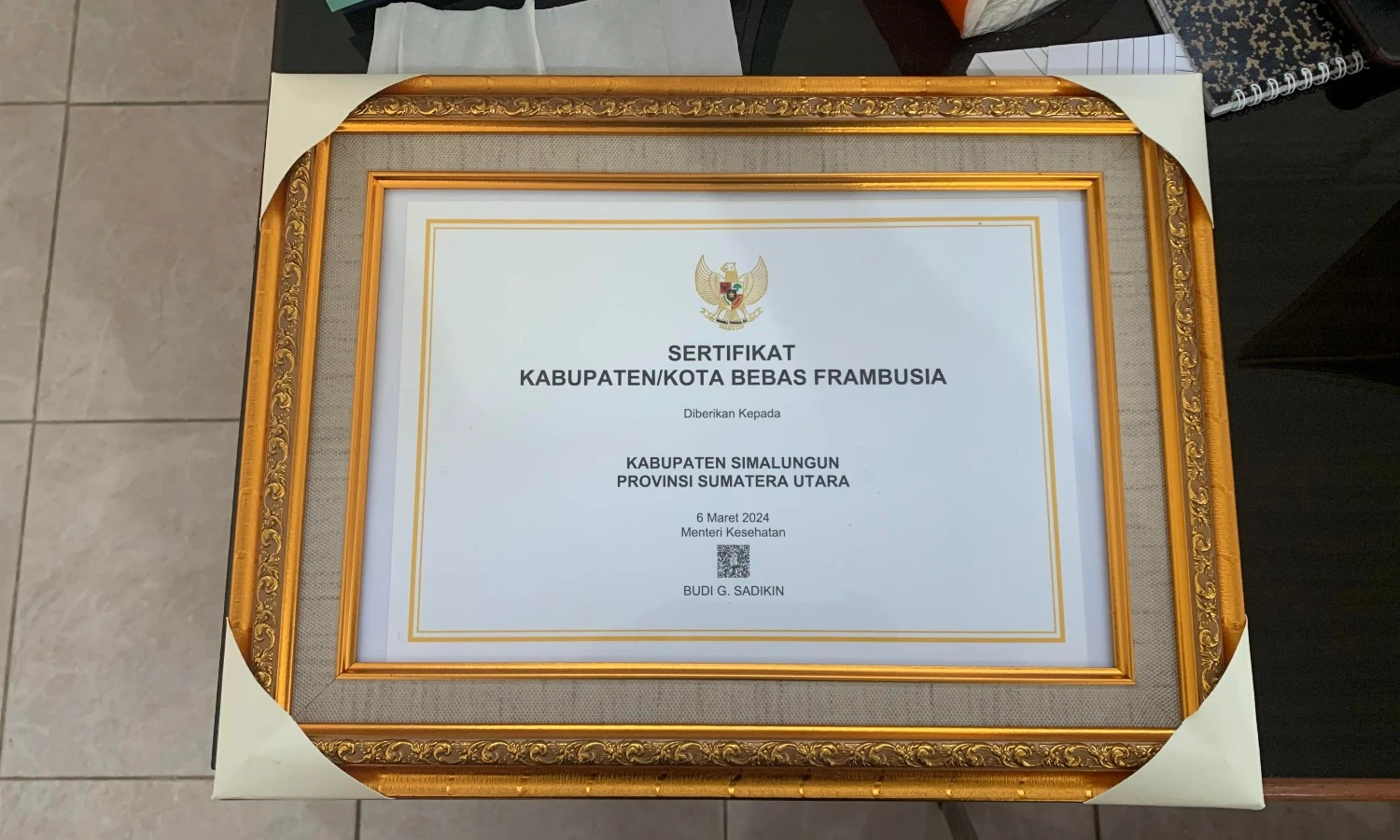 Kabupaten Simalungun Raih Sertifikat Bebas Frambusia