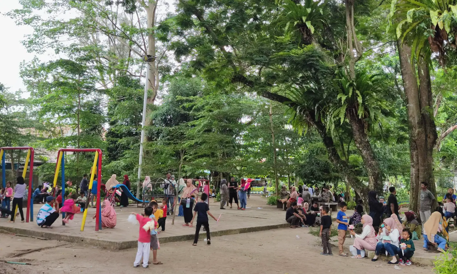Kondisi Taman Bunga Pematang Siantar Selama Lebaran 2022