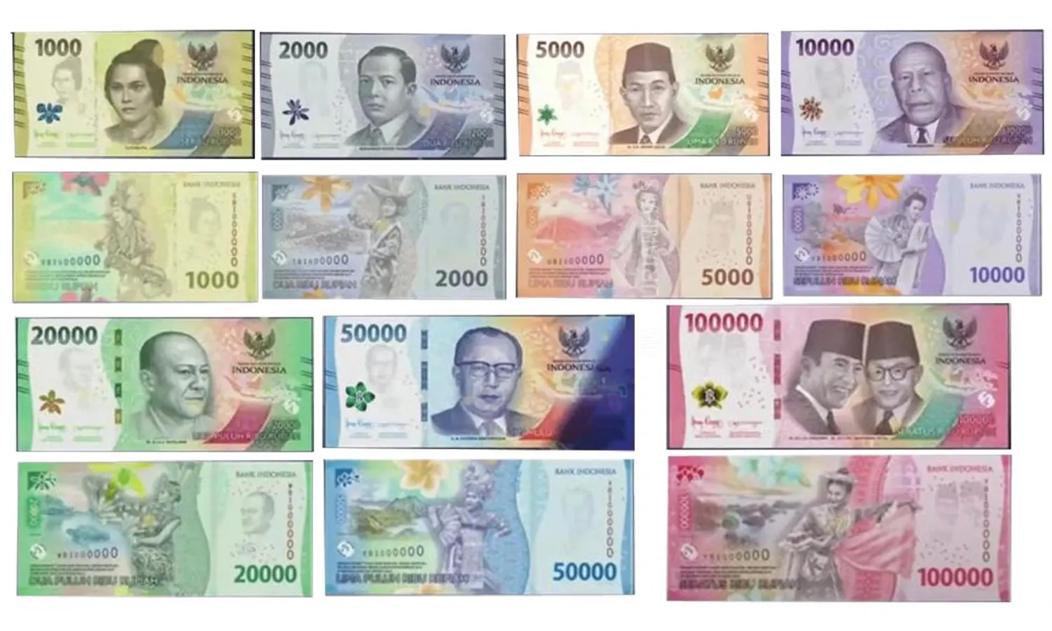 BI Resmi Luncurkan 7 Uang Kertas Baru Mulai dari Rp1.000 hingga Rp100.000