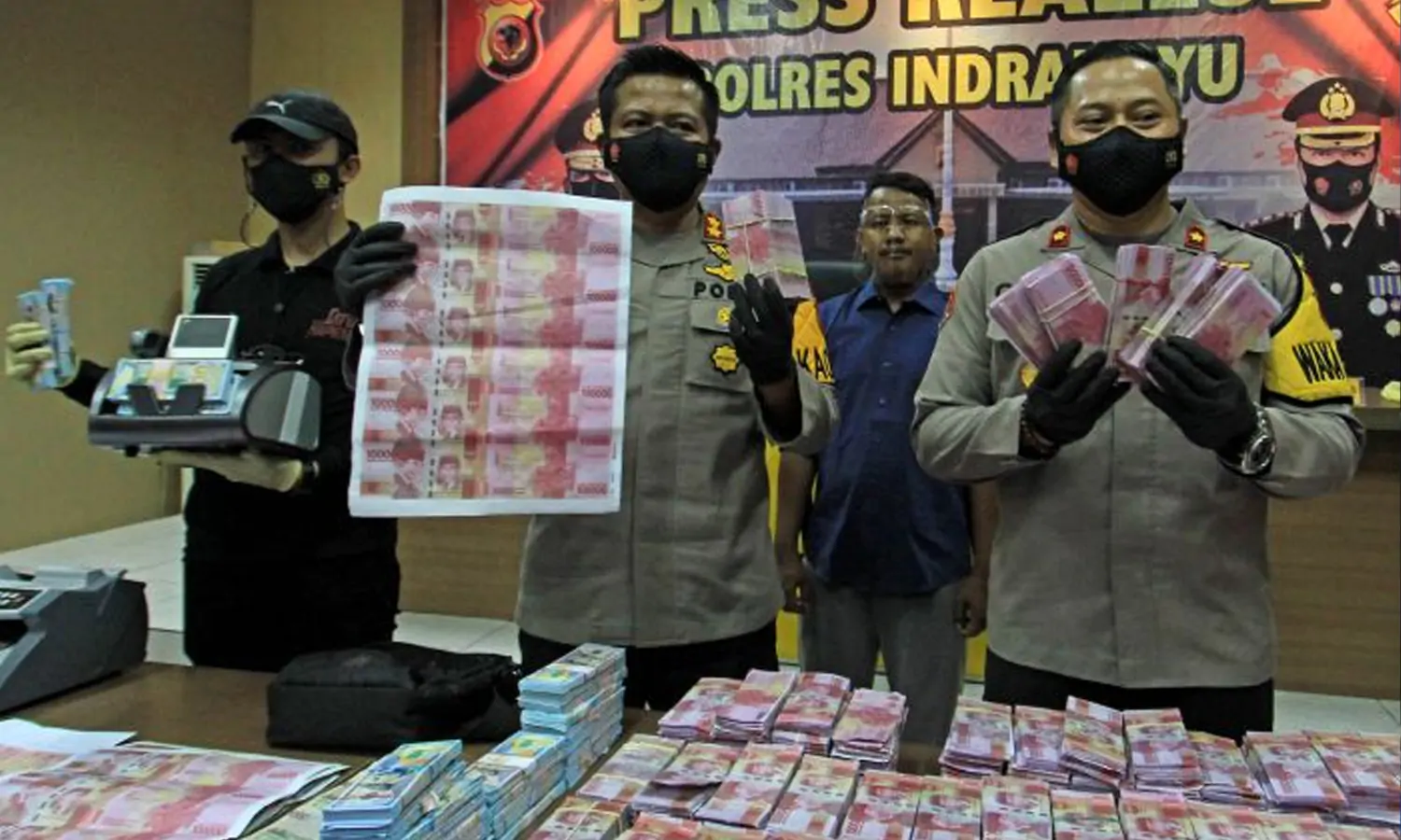 Polri Amankan Sebanyak 20 Orang Tersangka Pembuat dan Pengedar Uang Palsu Sebulan Terakhir