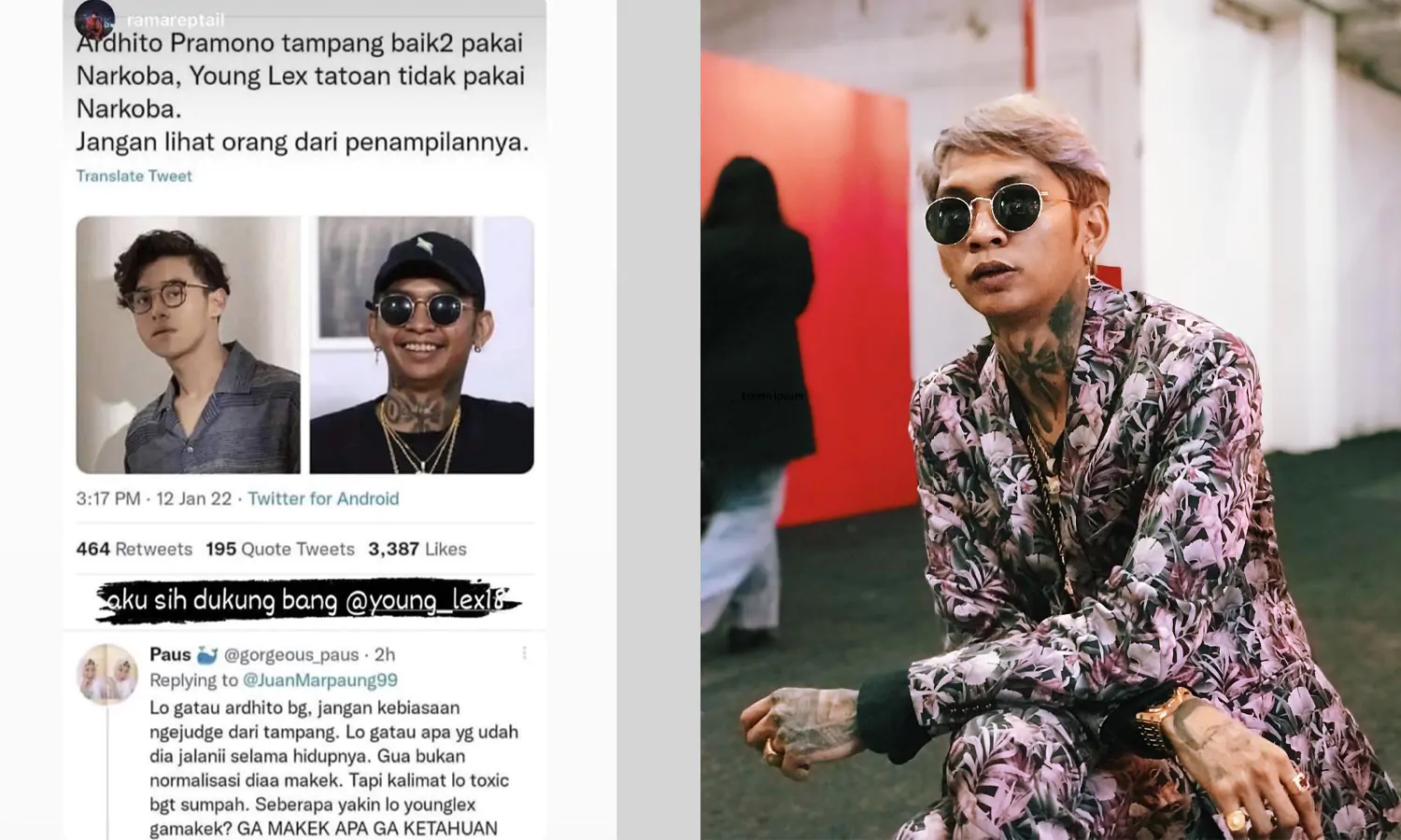 Ardhito Pramono Ditangkap, Young Lex Malah Murka