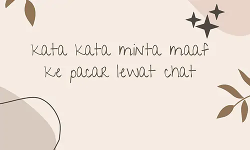 Kata kata minta maaf ke pacar