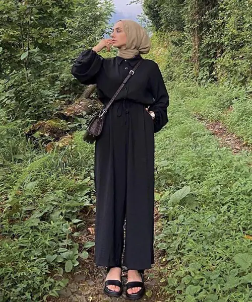 OOTD Kemeja Hitam Hijab
