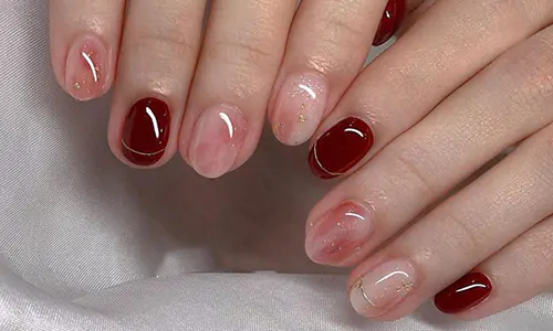 Nail art simple 2 warna