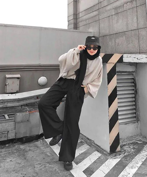 OOTD kulot hitam
