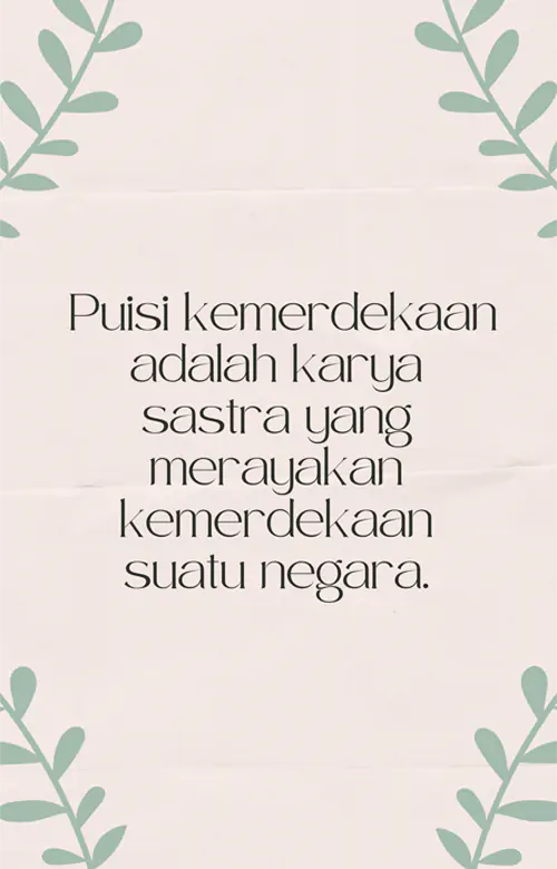 Puisi Kemerdekaan Indonesia