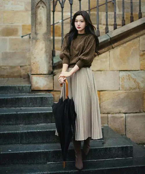 OOTD rok plisket